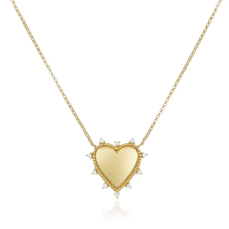 Gold Heart Necklace sold by LINDSEY LEIGH JEWELRY