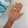 Baguette Chevron Band sold by LINDSEY LEIGH JEWELRY