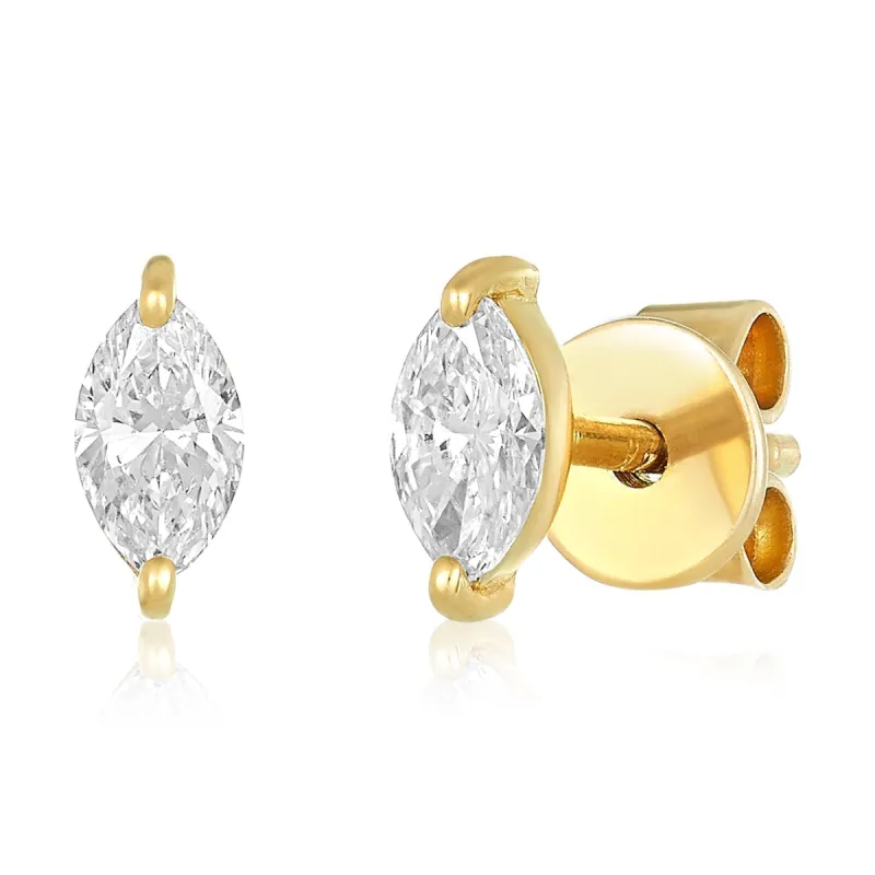 Marquise Fancy Shape Diamond Studs sold by LINDSEY LEIGH JEWELRY