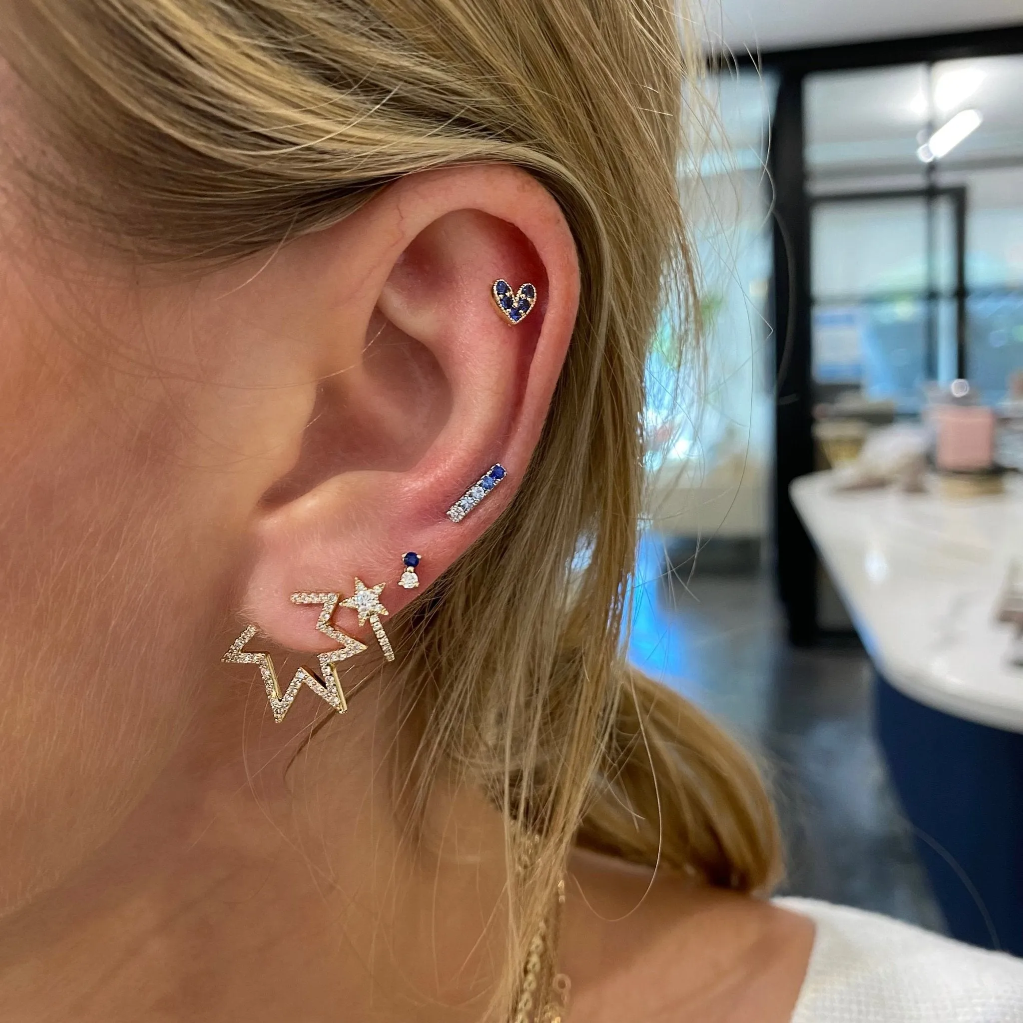 Artsy Heart Studs sold by LINDSEY LEIGH JEWELRY product image thumbnail 5