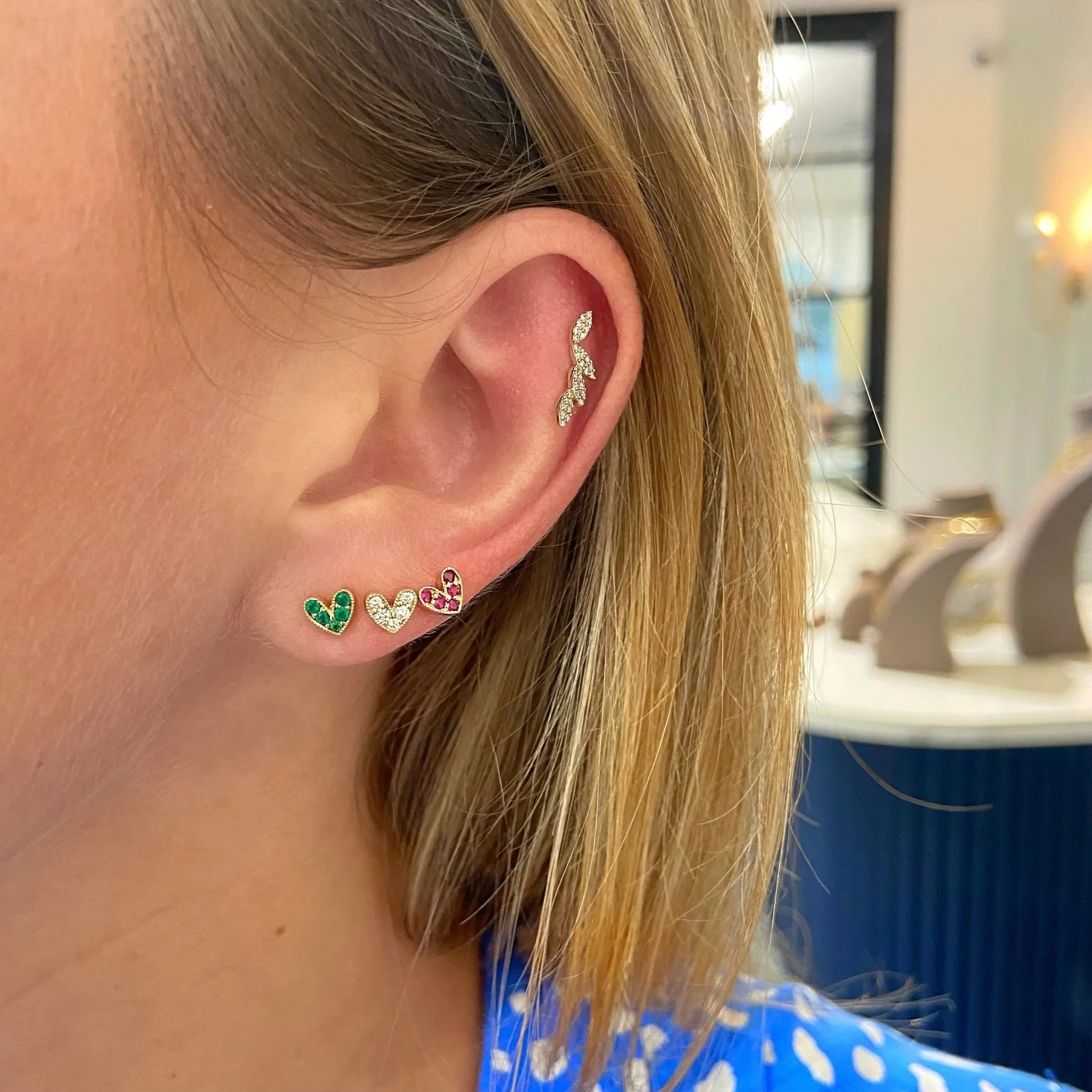 Artsy Heart Studs sold by LINDSEY LEIGH JEWELRY product image thumbnail 2