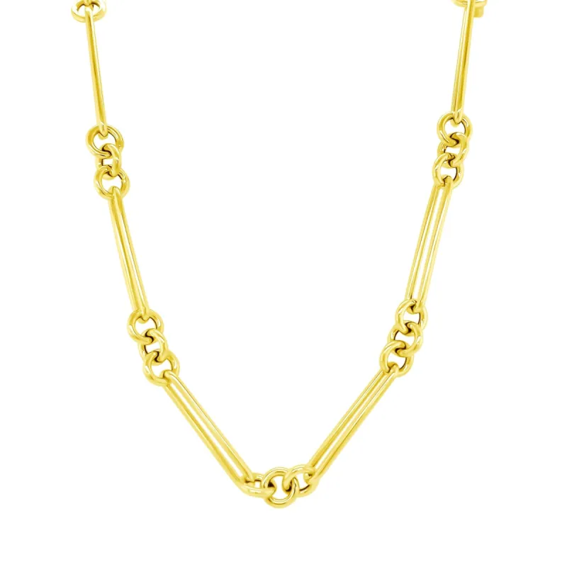 Triple Round Link Chain sold by LINDSEY LEIGH JEWELRY