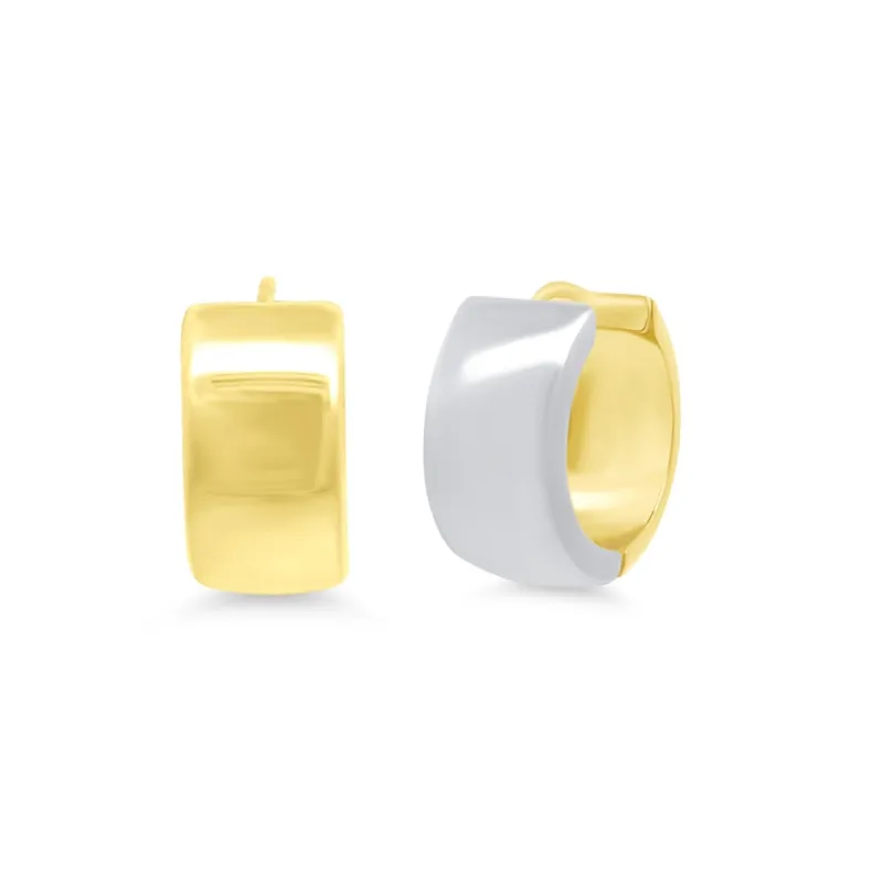 Large Reversible Thick Gold Hoops sold by LINDSEY LEIGH JEWELRY