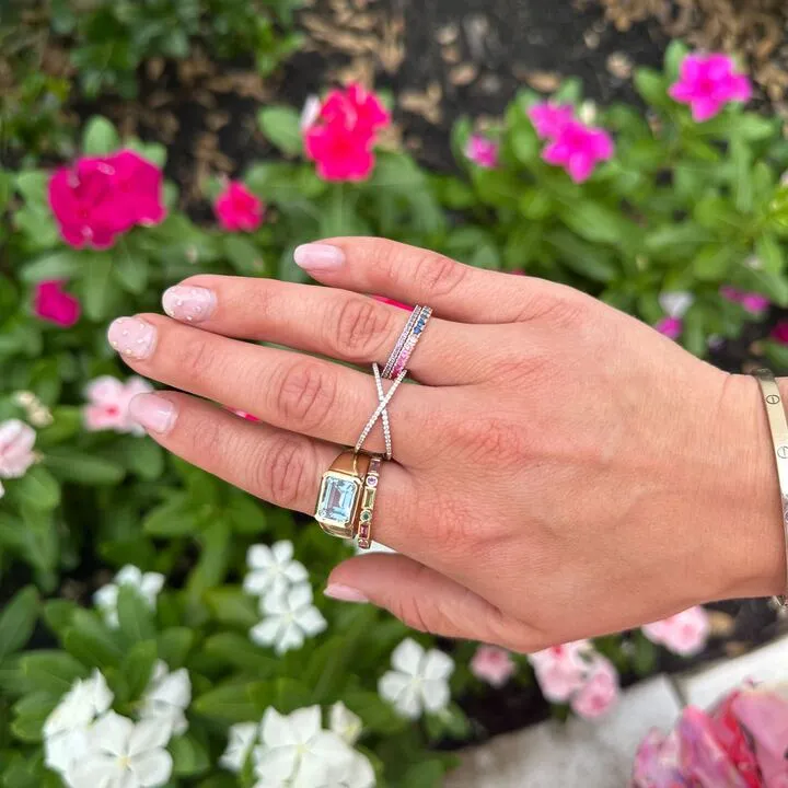 Bezel Set Gemstone Ring sold by LINDSEY LEIGH JEWELRY product image thumbnail 4