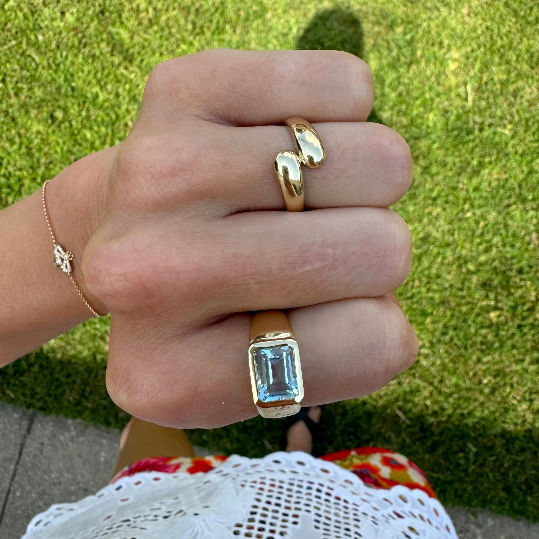 Bezel Set Gemstone Ring sold by LINDSEY LEIGH JEWELRY product image thumbnail 2