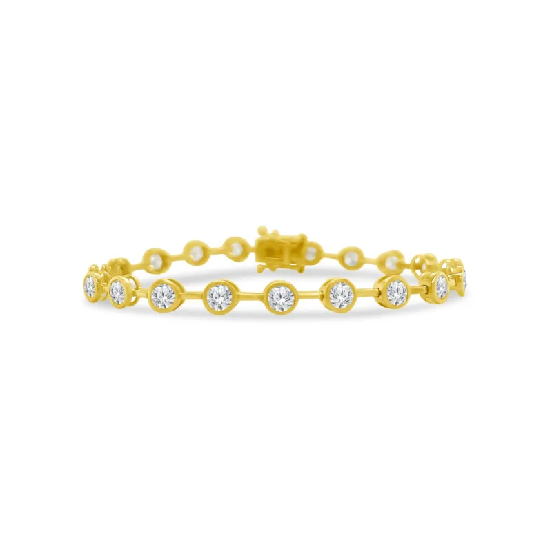 Gold Bar Bezel Bracelet sold by LINDSEY LEIGH JEWELRY