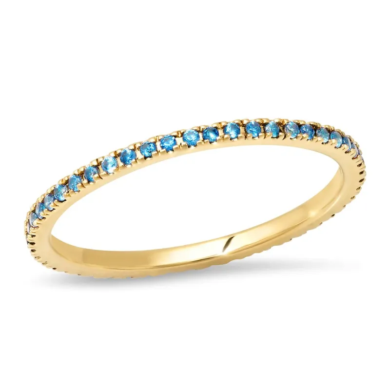 Blue Topaz Eternity Band sold by LINDSEY LEIGH JEWELRY