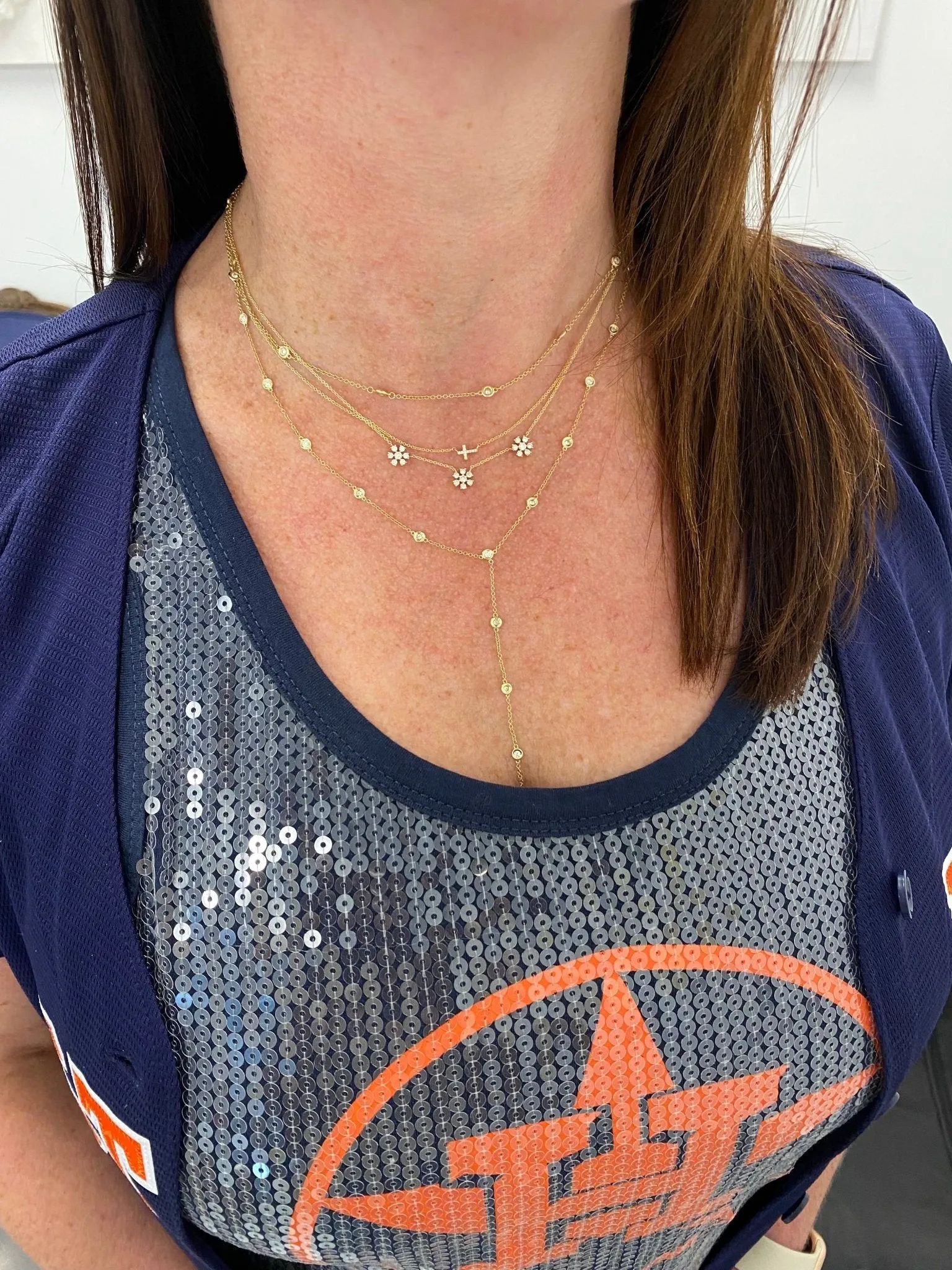 Petite Diamond Cross Necklace sold by LINDSEY LEIGH JEWELRY product image thumbnail 5