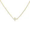 Petite Diamond Cross Necklace sold by LINDSEY LEIGH JEWELRY