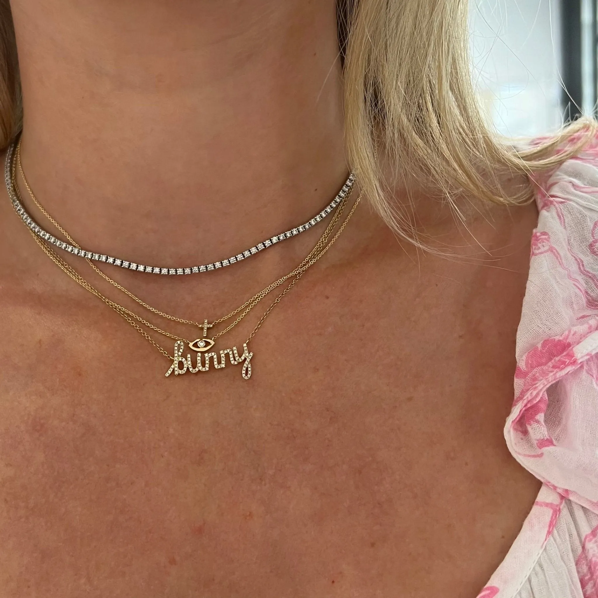 Petite Diamond Cross Necklace sold by LINDSEY LEIGH JEWELRY product image thumbnail 2