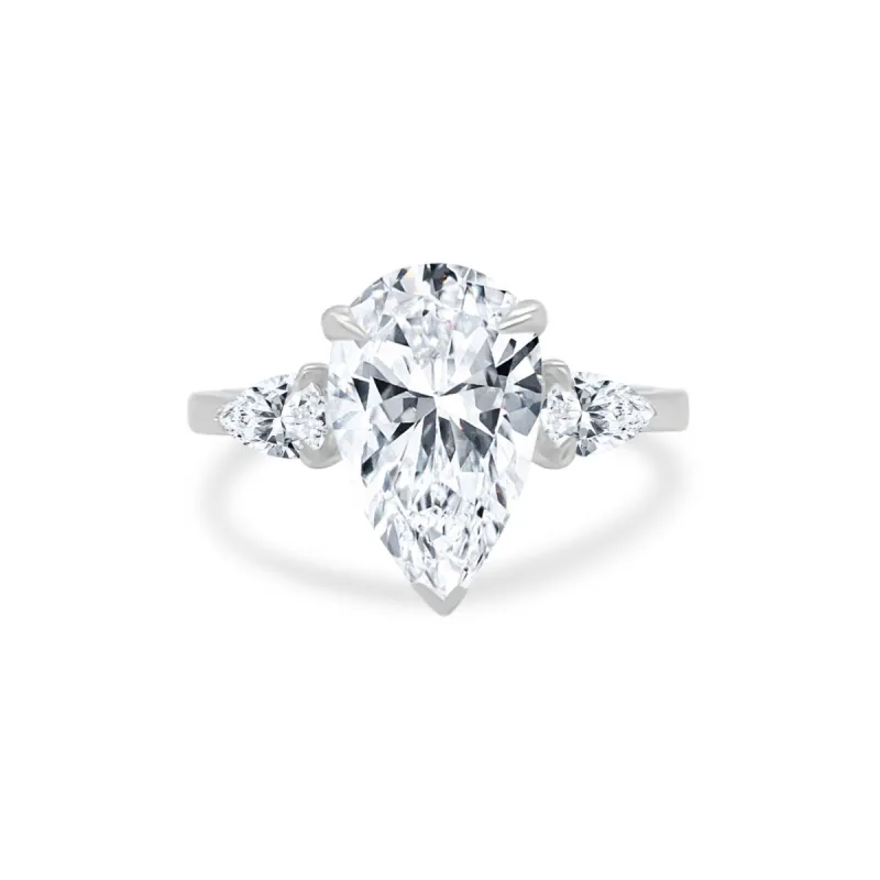 2.02ct Triple Pear Ring sold by LINDSEY LEIGH JEWELRY