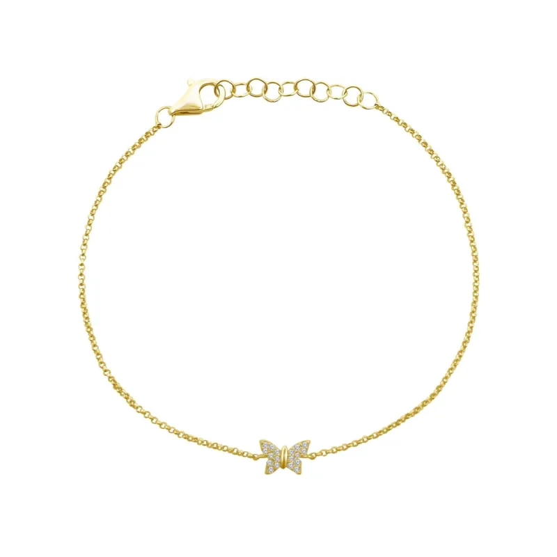 Petite Butterfly Bracelet sold by LINDSEY LEIGH JEWELRY