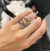 Sapphire Rainbow Ombré Ring sold by LINDSEY LEIGH JEWELRY