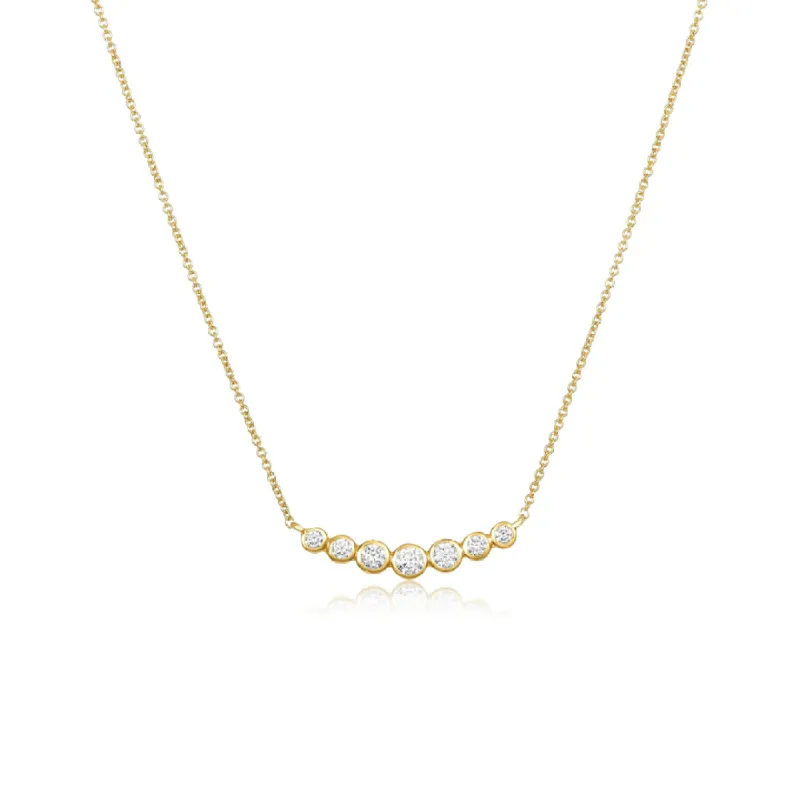 7 Diamond Bubble Necklace sold by LINDSEY LEIGH JEWELRY