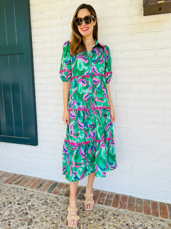 Bradley Midi Dress sold by Liz and Honey