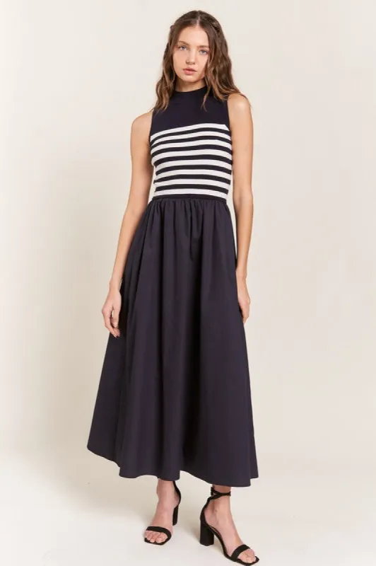 Jackie Dress in Navy (Ships Next Week) sold by Liz and Honey