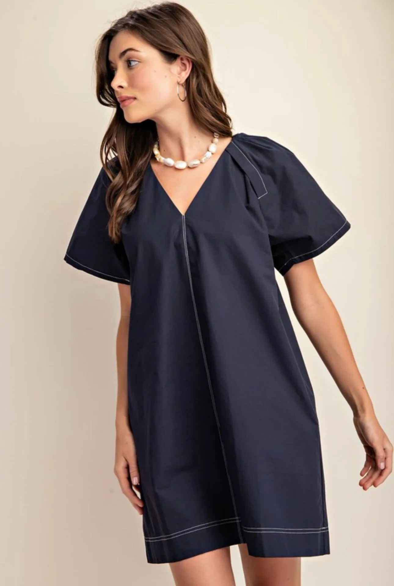 Luisa Dress in Navy sold by Liz and Honey product image thumbnail 2