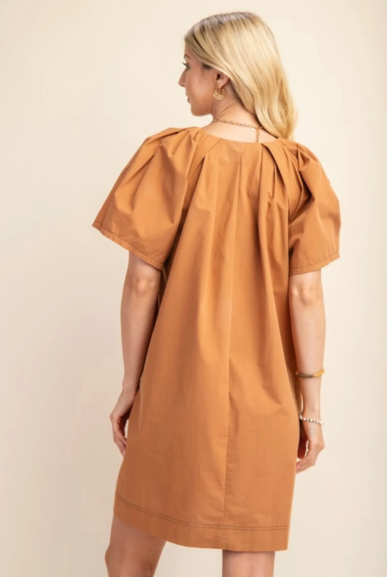 Luisa Dress in Camel sold by Liz and Honey product image thumbnail 3