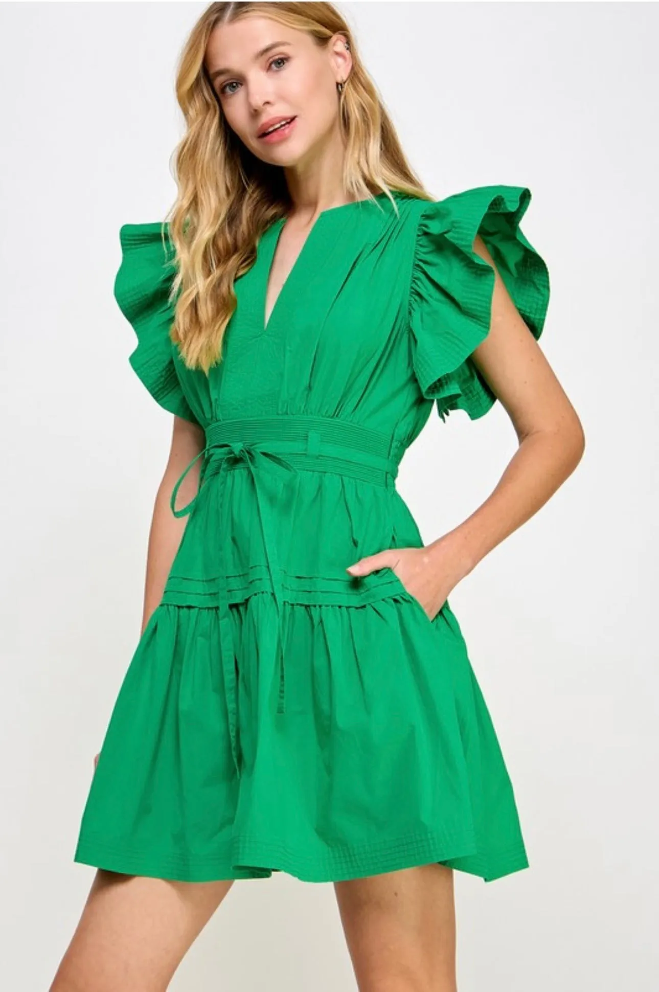 Spencer Dress in Emerald sold by Liz and Honey