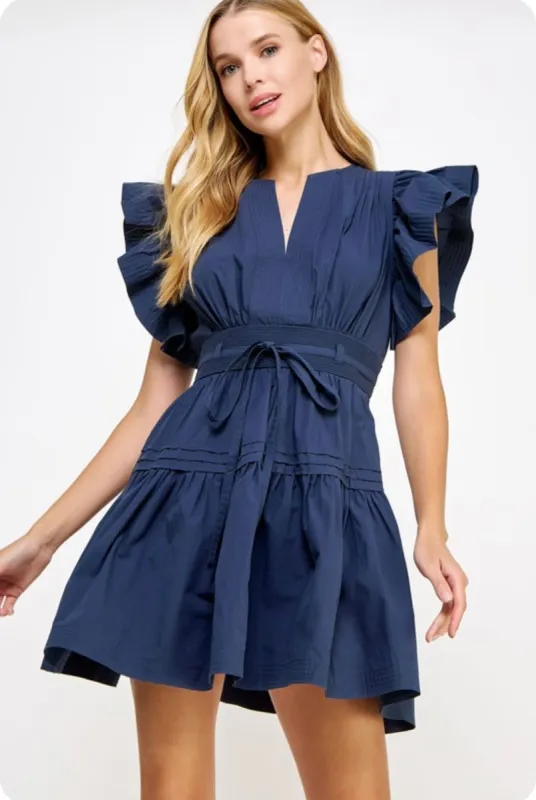 Spencer Dress in Navy sold by Liz and Honey