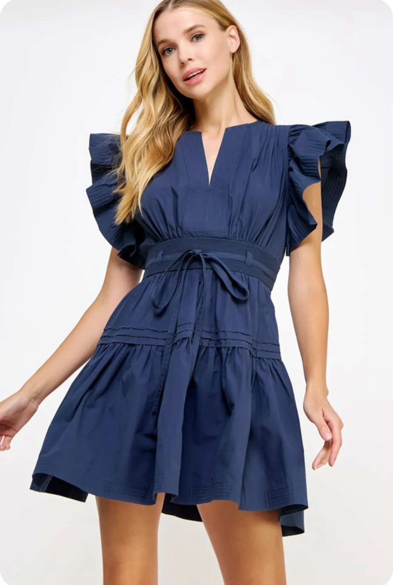 Spencer Dress in Navy sold by Liz and Honey