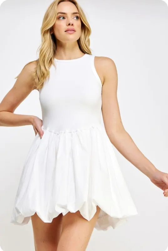 Bennett Dress in White sold by Liz and Honey