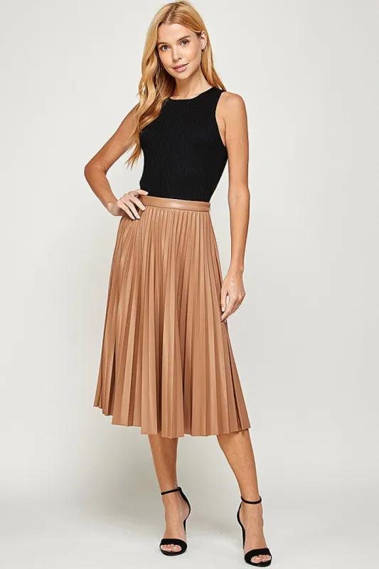 Tana Pleated Skirt sold by Liz and Honey