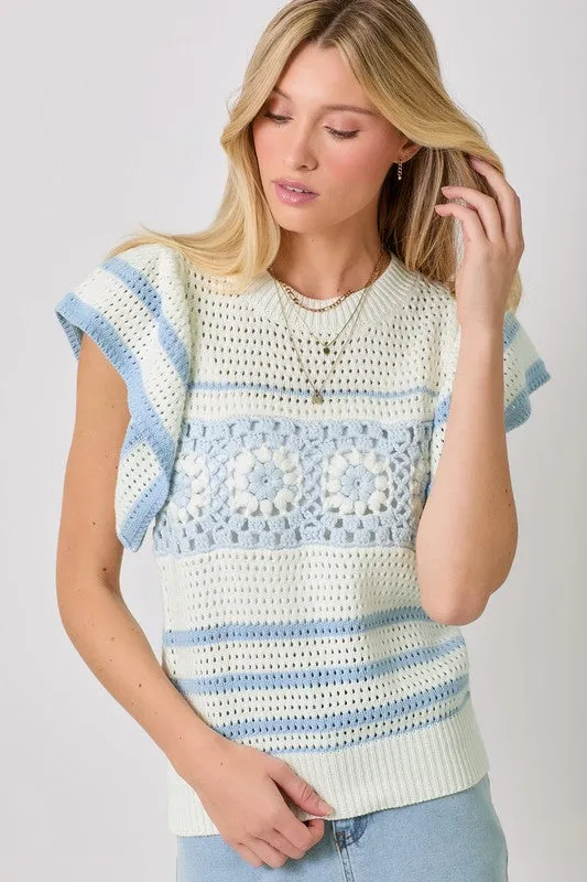 Cameron Crochet Top sold by Liz and Honey