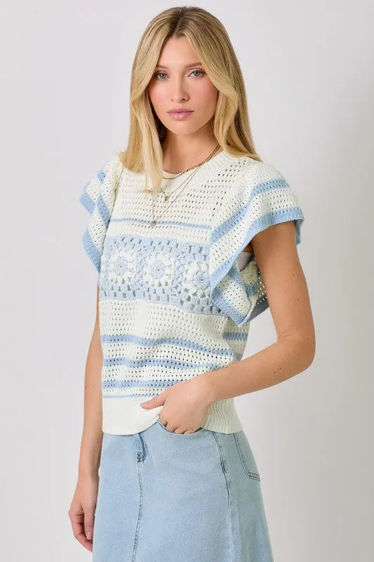 Cameron Crochet Top sold by Liz and Honey product image thumbnail 3
