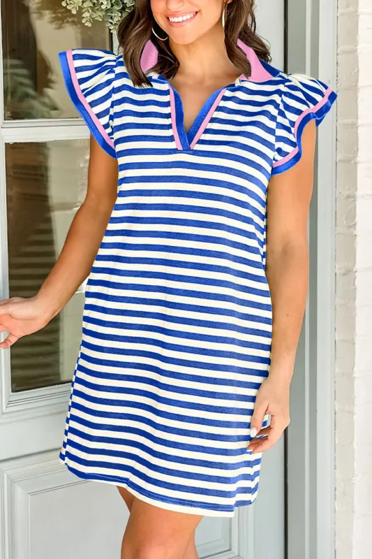 Gwen Dress in Blue (Ships in 2 Weeks) sold by Liz and Honey