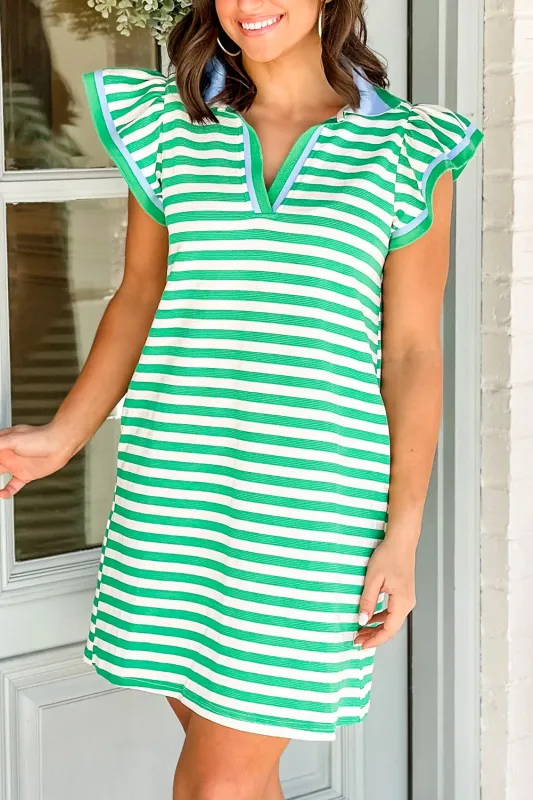 Gwen Dress in Green (Ships in 2 Weeks) sold by Liz and Honey