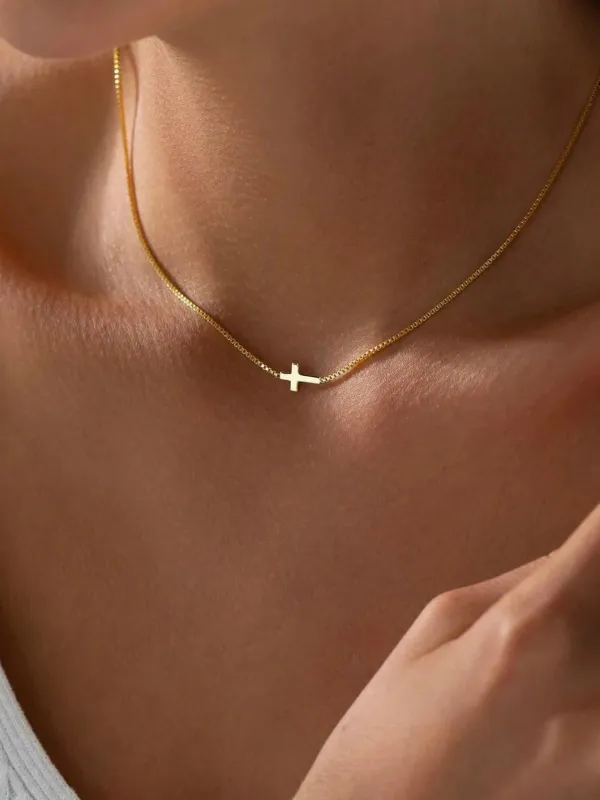 Cross Layering Necklace made by Liz and Honey