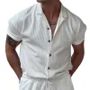 Men's Solid Color Striped Lapel Shirt 09235271X sold by Manly