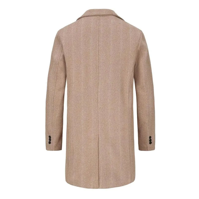 Men's Vintage Herringbone Double-breasted Mid-length Coat 15425818X sold by Manly product image thumbnail 4