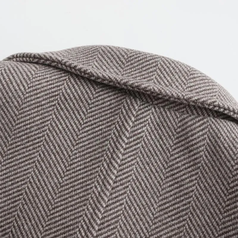 Men's Vintage Herringbone Double-breasted Mid-length Coat 15425818X sold by Manly product image thumbnail 5