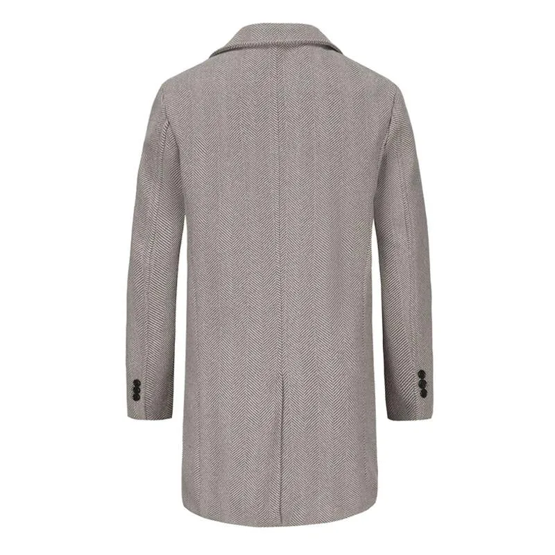 Men's Vintage Herringbone Double-breasted Mid-length Coat 15425818X sold by Manly product image thumbnail 3