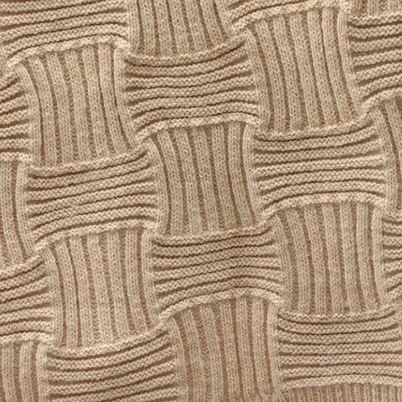 Men's Casual Solid Color Round Neck Loose Pullover Knitted Sweater 89865901M sold by Manly product image thumbnail 3