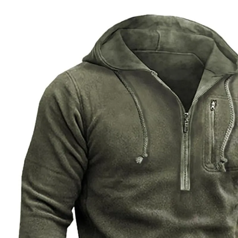Men's Outdoor Polar Fleece Zip Hoodie 46016038X sold by Manly product image thumbnail 3