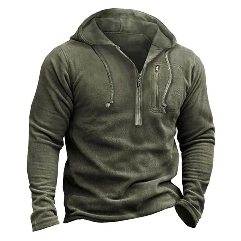 Men's Outdoor Polar Fleece Zip Hoodie 46016038X sold by Manly