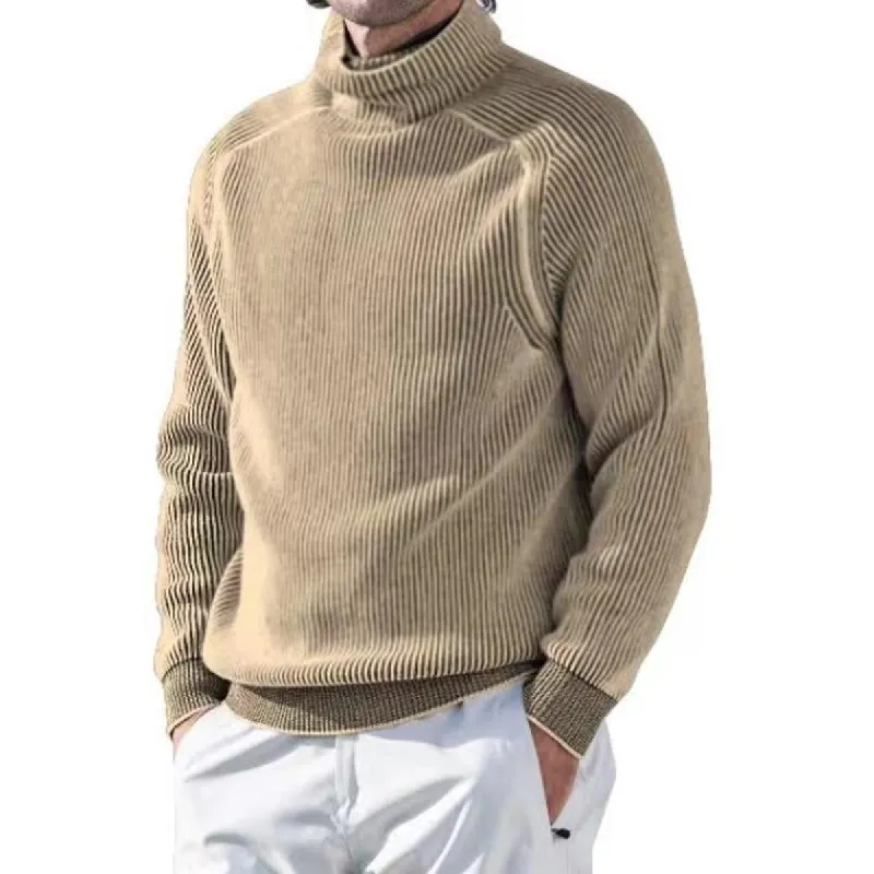 Men's Solid Color Turtleneck Pullover Sweater 04282107X sold by Manly