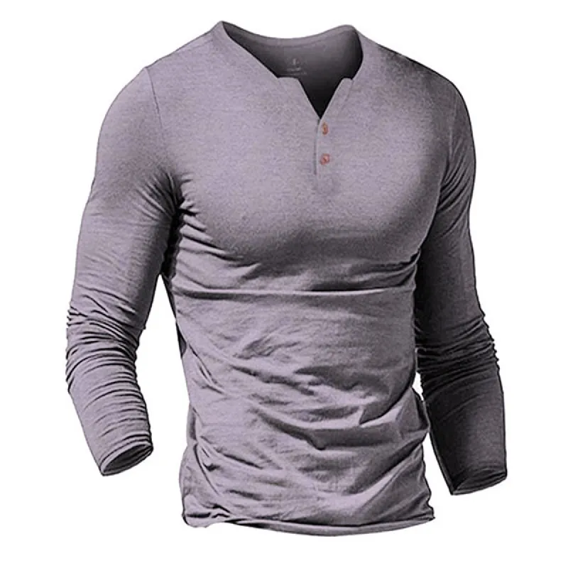 Men's solid color long sleeve T-shirt 94029701W sold by Manly