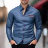 Men's Casual Shirt Pocket Stitching Long Sleeve Shirt 99472976X sold by Manly