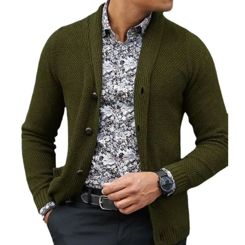 Men's Solid Color Single Breasted Knit Jacket 84274861X sold by Manly