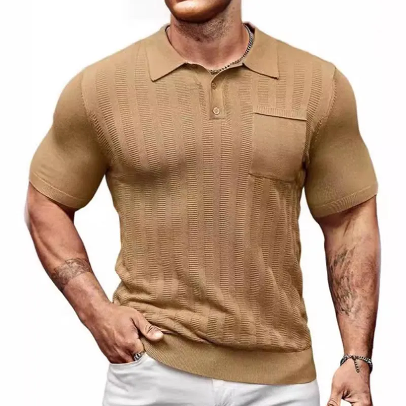 Men's Solid Color Breathable Quick-drying Casual POLO Shirt 32089194X sold by Manly