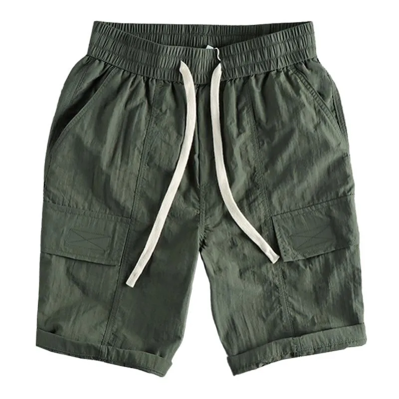 Men's Casual Quick-Drying Multi-pocket Straight Loose Shorts 75078266M sold by Manly
