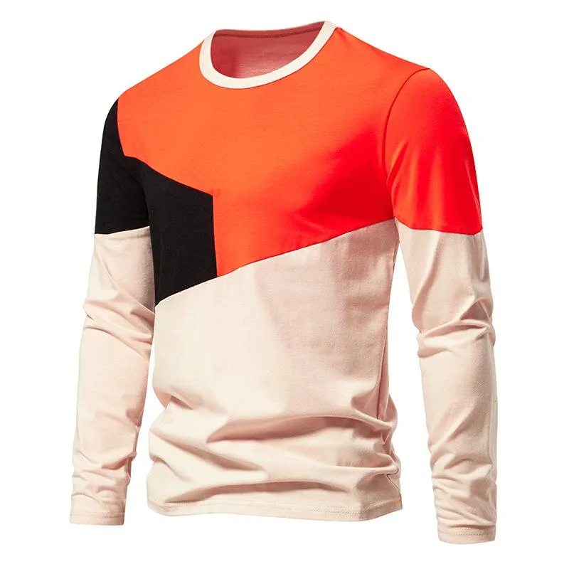 Men's Colorblock Round Neck Long Sleeve T-shirt 10812295Z sold by Manly product image thumbnail 4