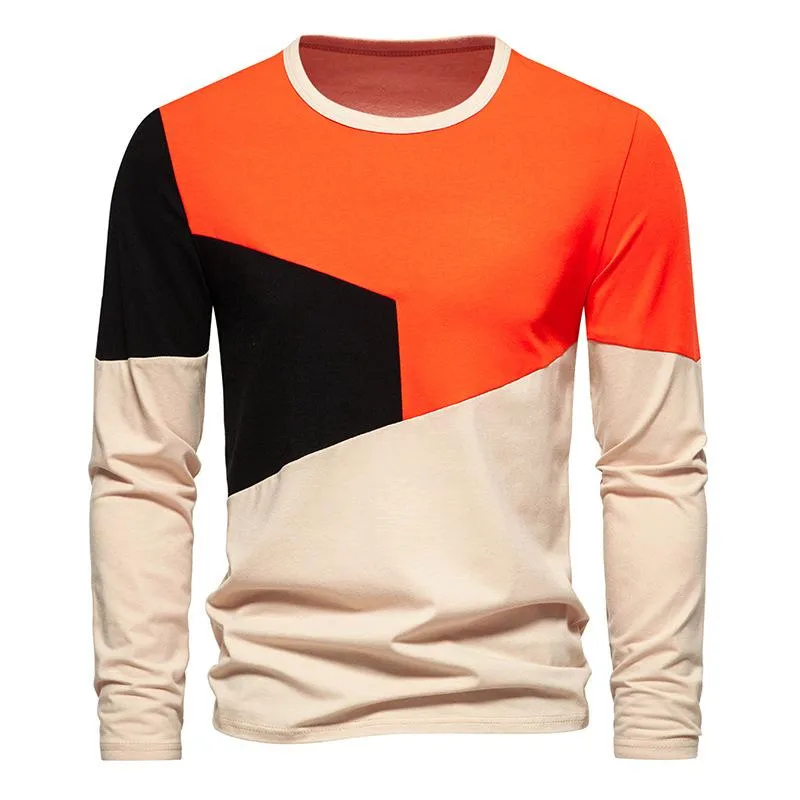 Men's Colorblock Round Neck Long Sleeve T-shirt 10812295Z sold by Manly product image thumbnail 3