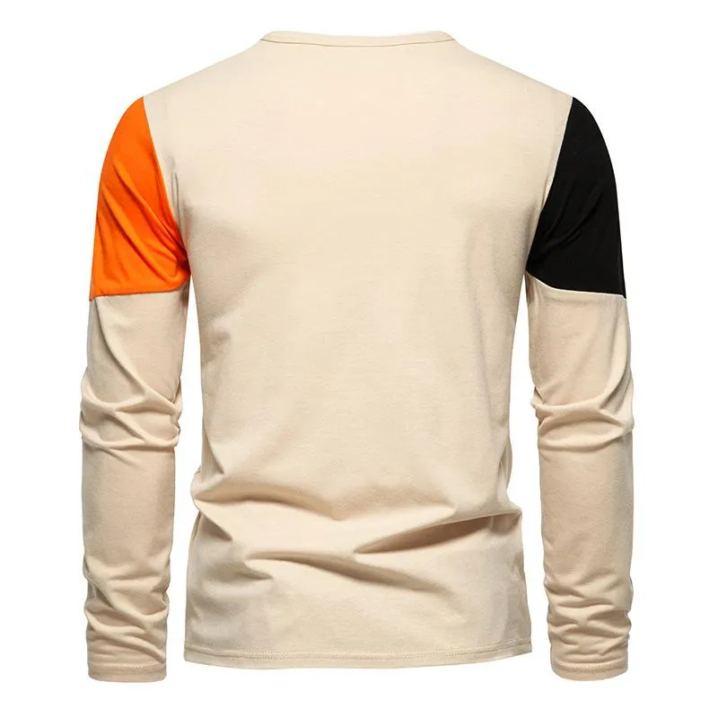 Men's Colorblock Round Neck Long Sleeve T-shirt 10812295Z sold by Manly product image thumbnail 5