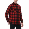 Men's Casual Flannel Check Double Breast Pocket Long Sleeve Shirt 40632384Y sold by Manly