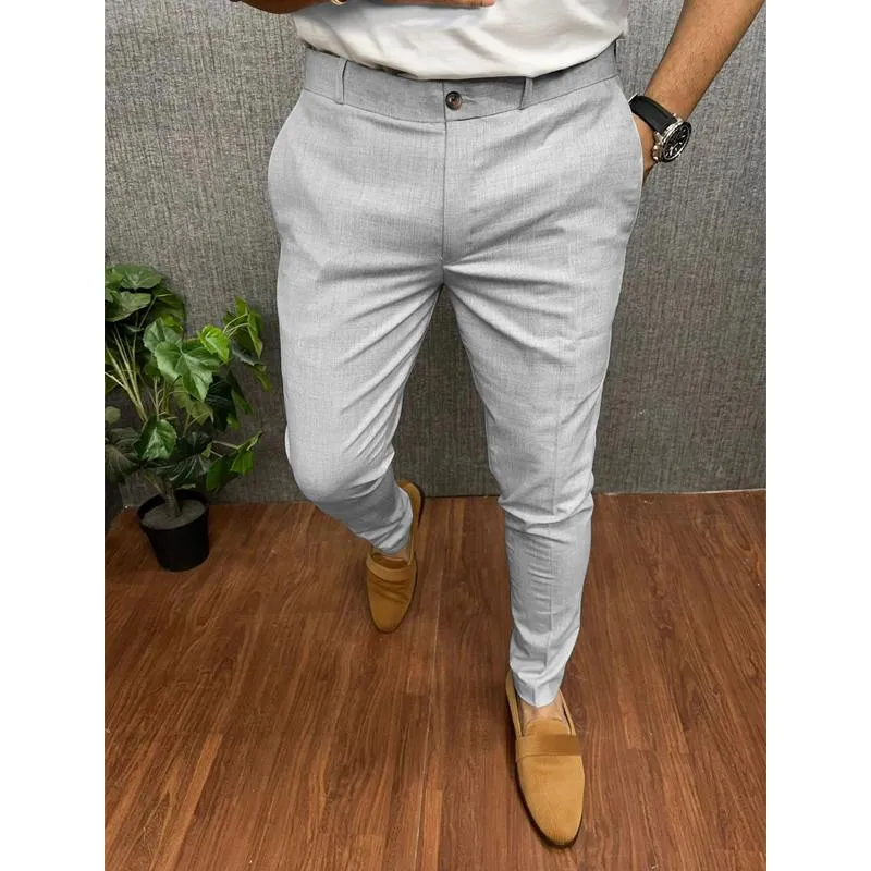 Men's Solid Color Casual Slim Straight Pants 60068755Y sold by Manly product image thumbnail 2